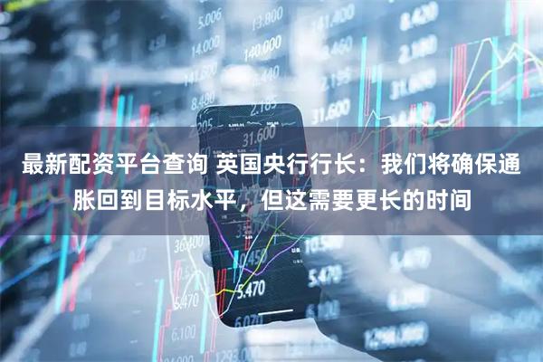 最新配资平台查询 英国央行行长：我们将确保通胀回到目标水平，但这需要更长的时间